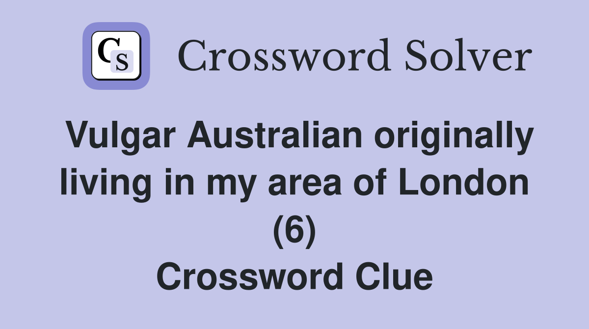 Fashionable London area crossword clue
